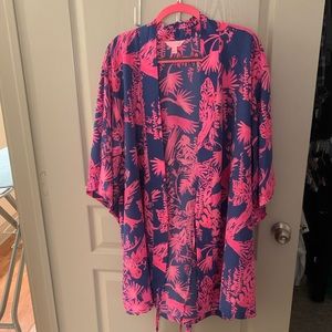 Lily Pulitzer Silk Robe - L/ XL
